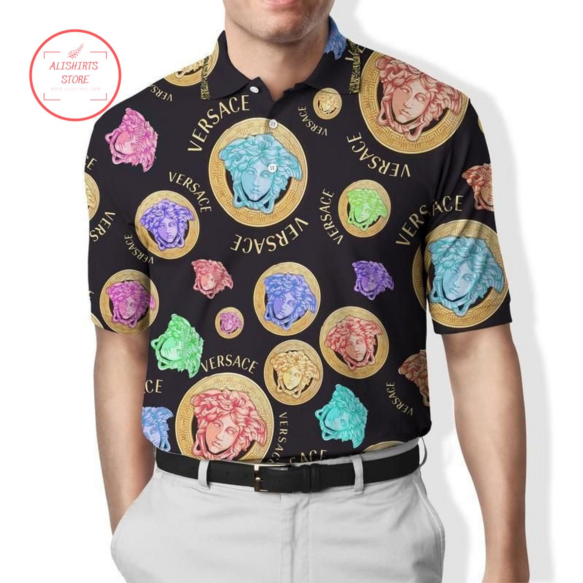 Versace Medusa Colorful Polo Shirt