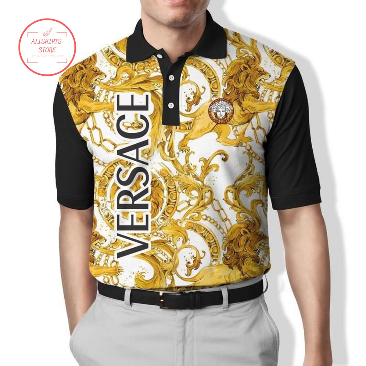 Versace Pattern Luxury Polo Shirt