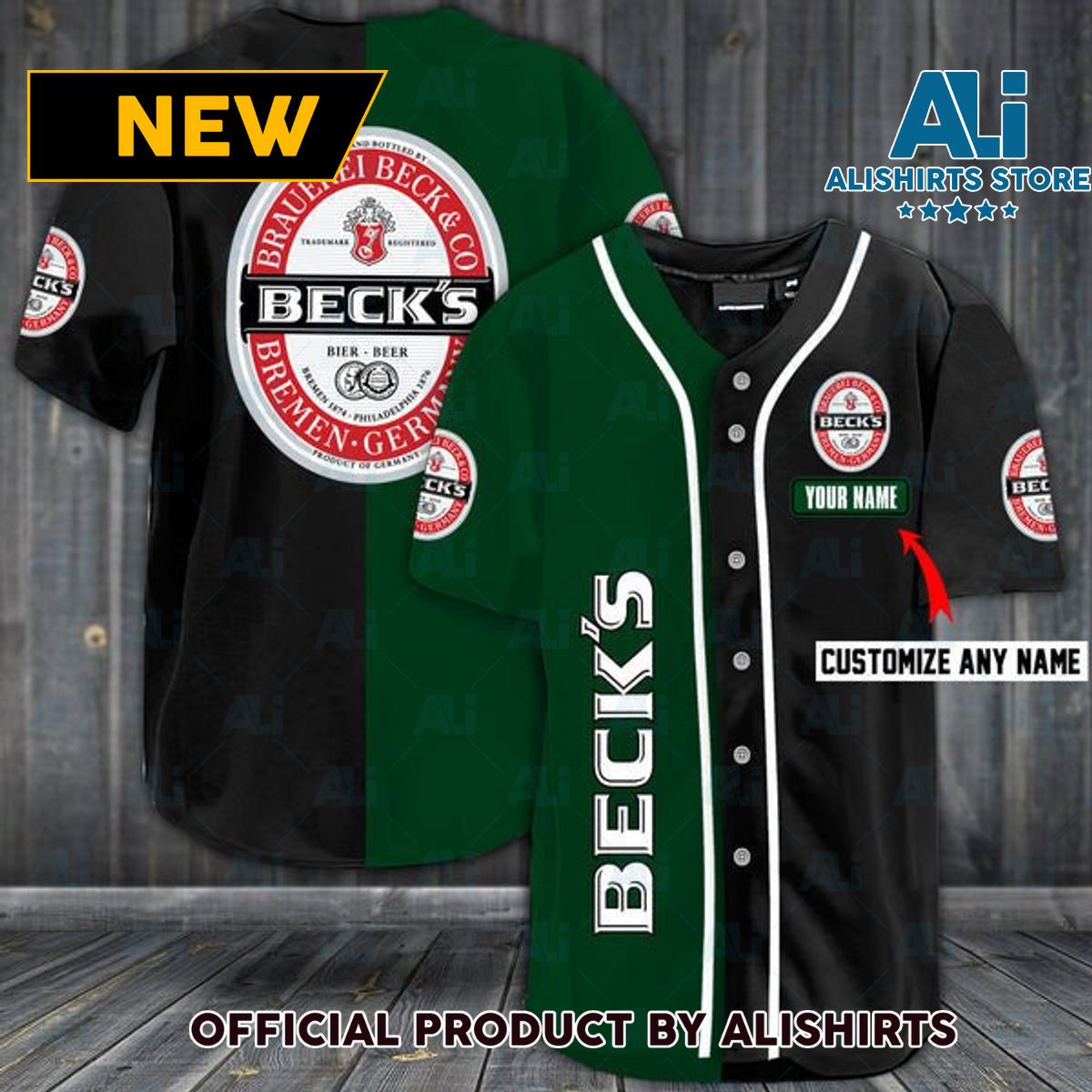 Personalized Beck's Beer Jersey Shirt