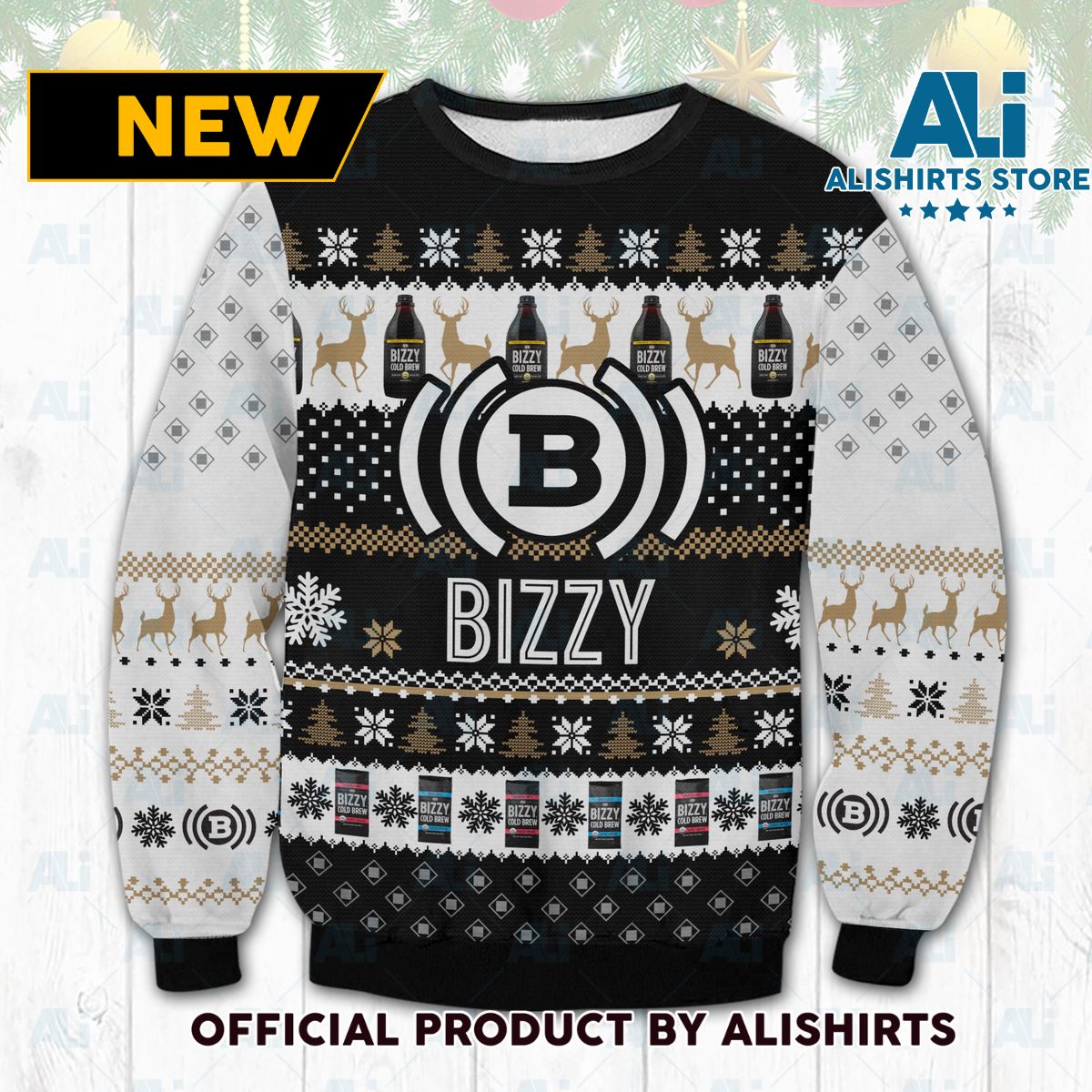 Bizzy Coffee Ugly Christmas Sweater