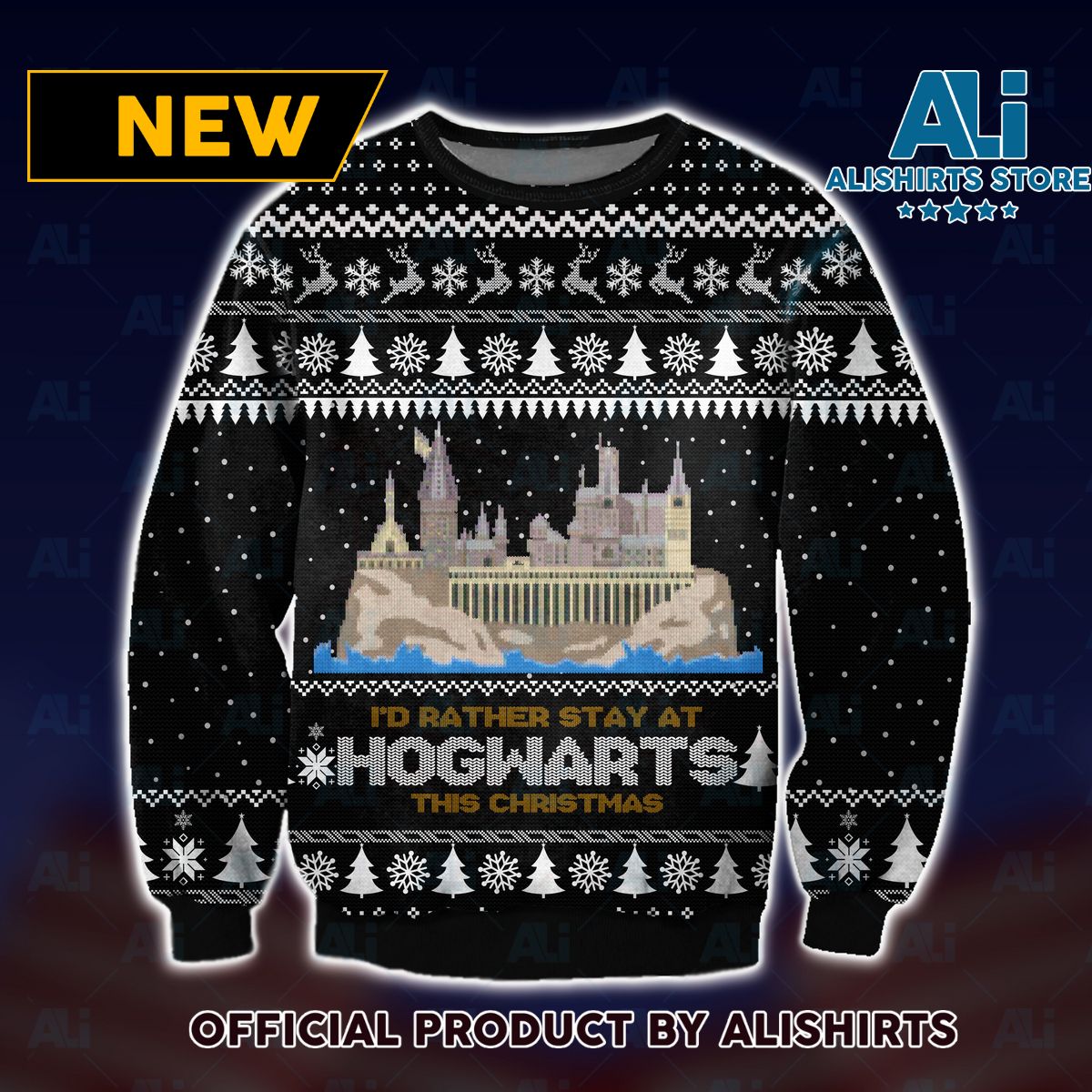 I’d Rather Stay At Hogwarts This Christmas Ugly Christmas Sweater