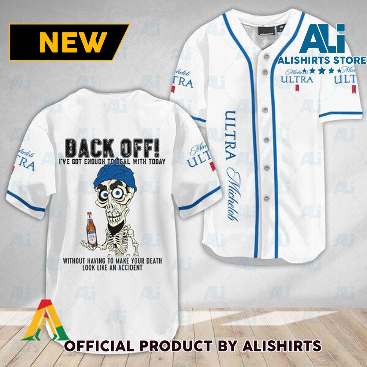 Achmed Back Off With Michelob ULTRA Baseball Jersey