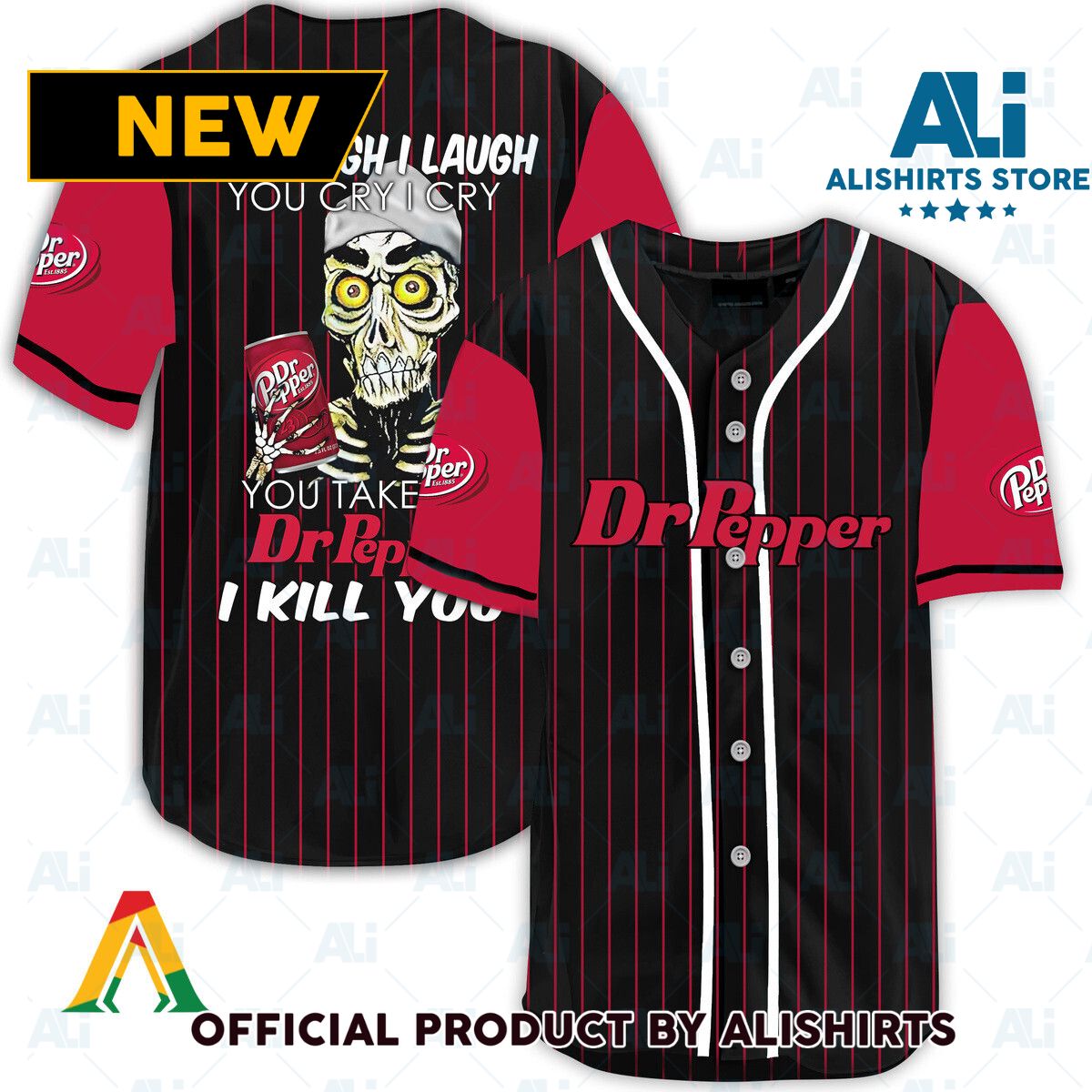 Laugh Cry Take My Dr Pepper I Kill You Baseball Jersey