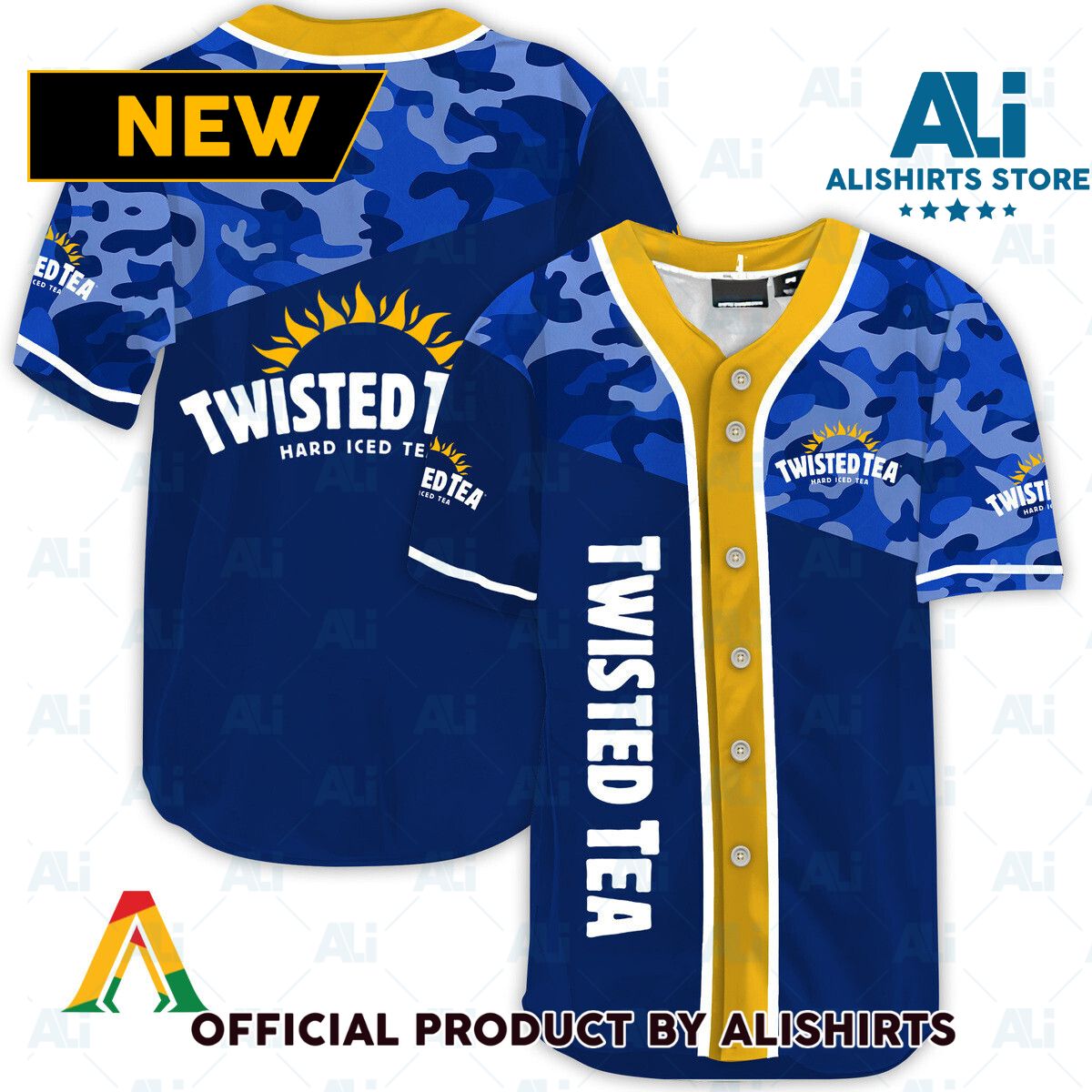 Classic Camouflage Twisted Tea Baseball Jersey