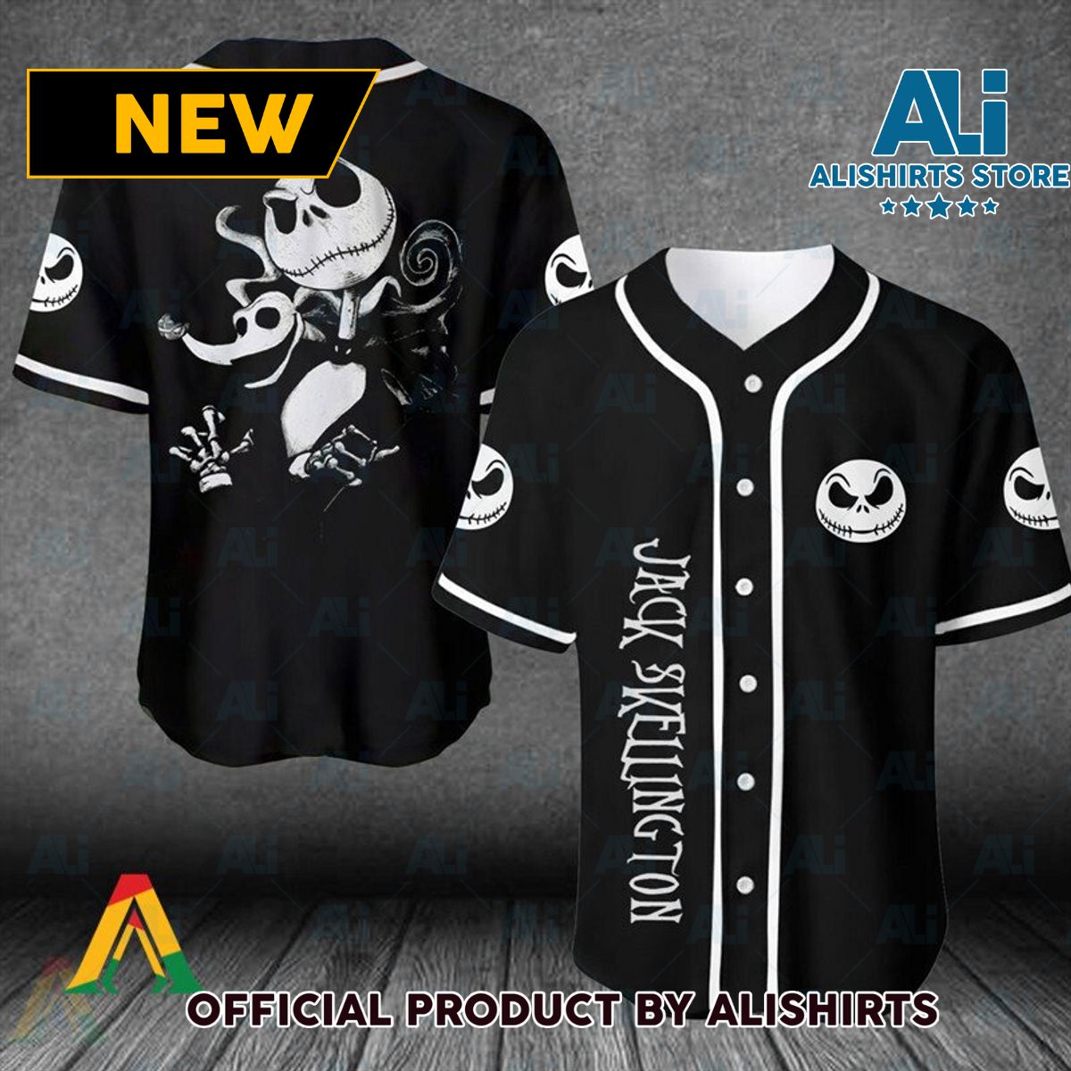 Halloween Jack Skellington And Zero Baseball Jersey