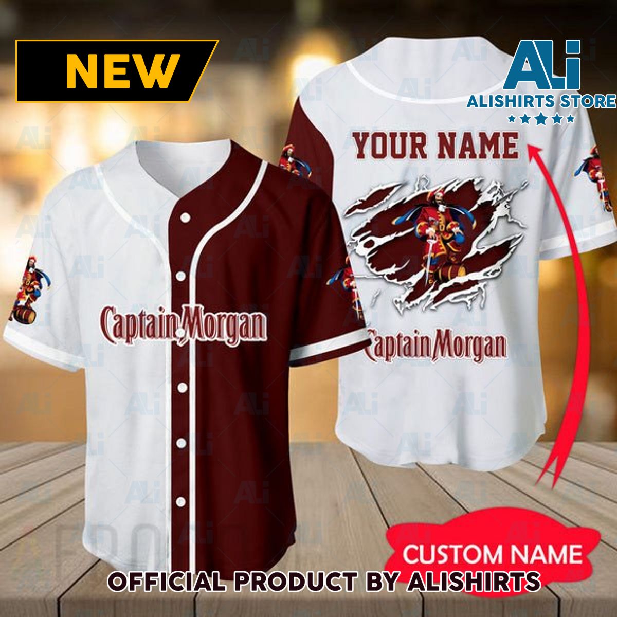 Personalized Basic Captain Morgan Baseball Jersey