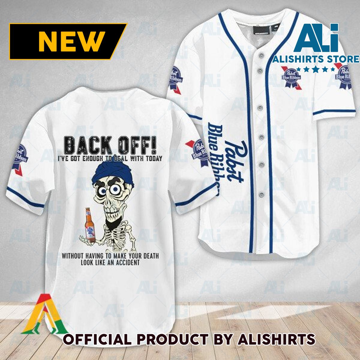 Achmed Back Off With Pabst Blue Ribbon Jersey