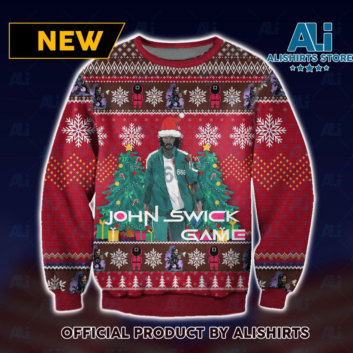 John Swick Game Ugly Christmas Sweater