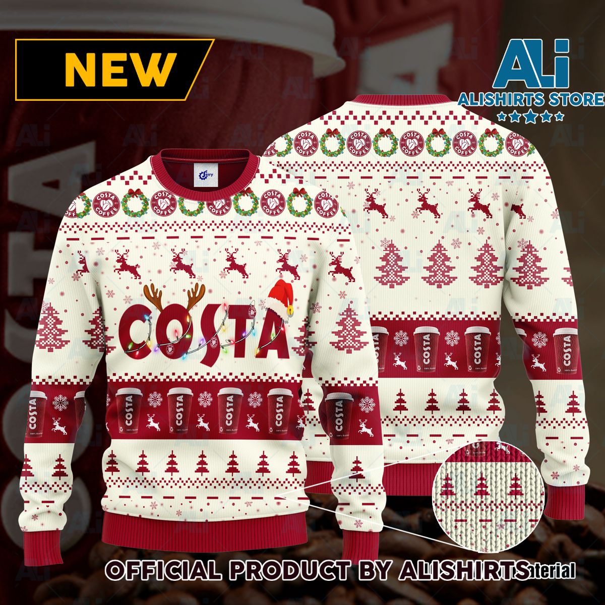 Costa Santa Hat Christmas Ugly Christmas Sweater