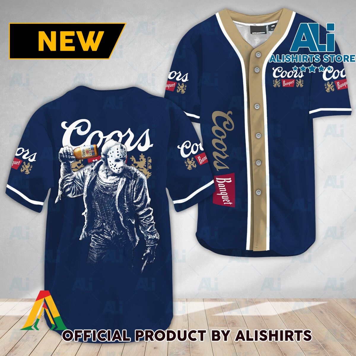 Horror Jason Voorhees Coors Banquet Baseball Jersey