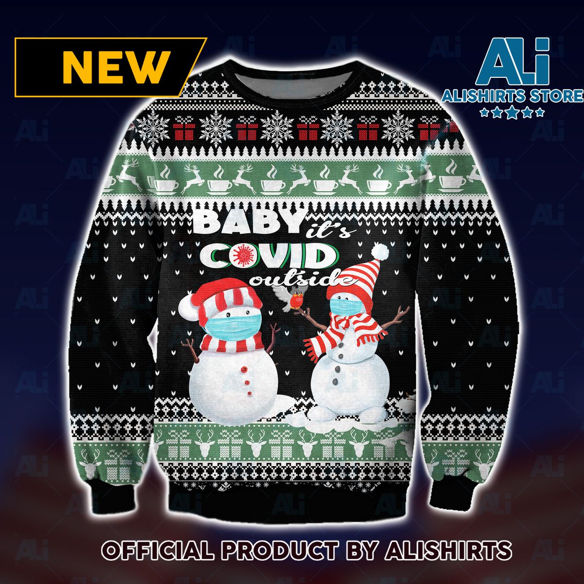 Baby It’s Covid Outhere Ugly Christmas Sweater