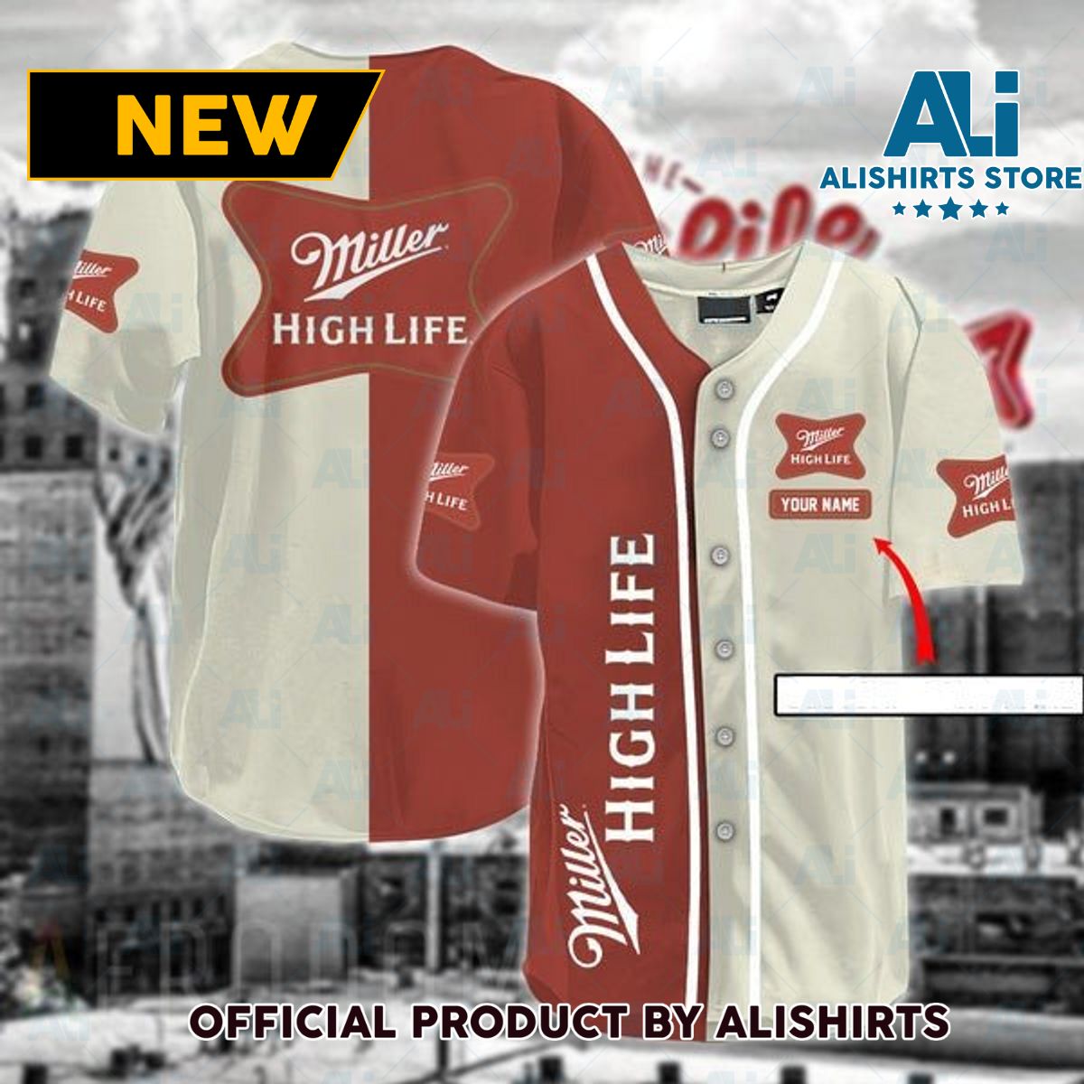 Personalized Miller High Life Baseball Jersey