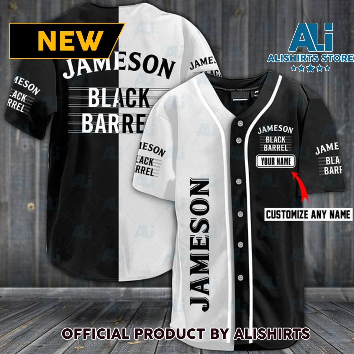 Personalized Jameson Black Barrel Jersey Shirt