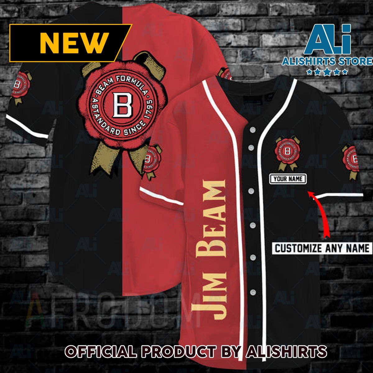 Personalized Jim Beam Baseball Jersey