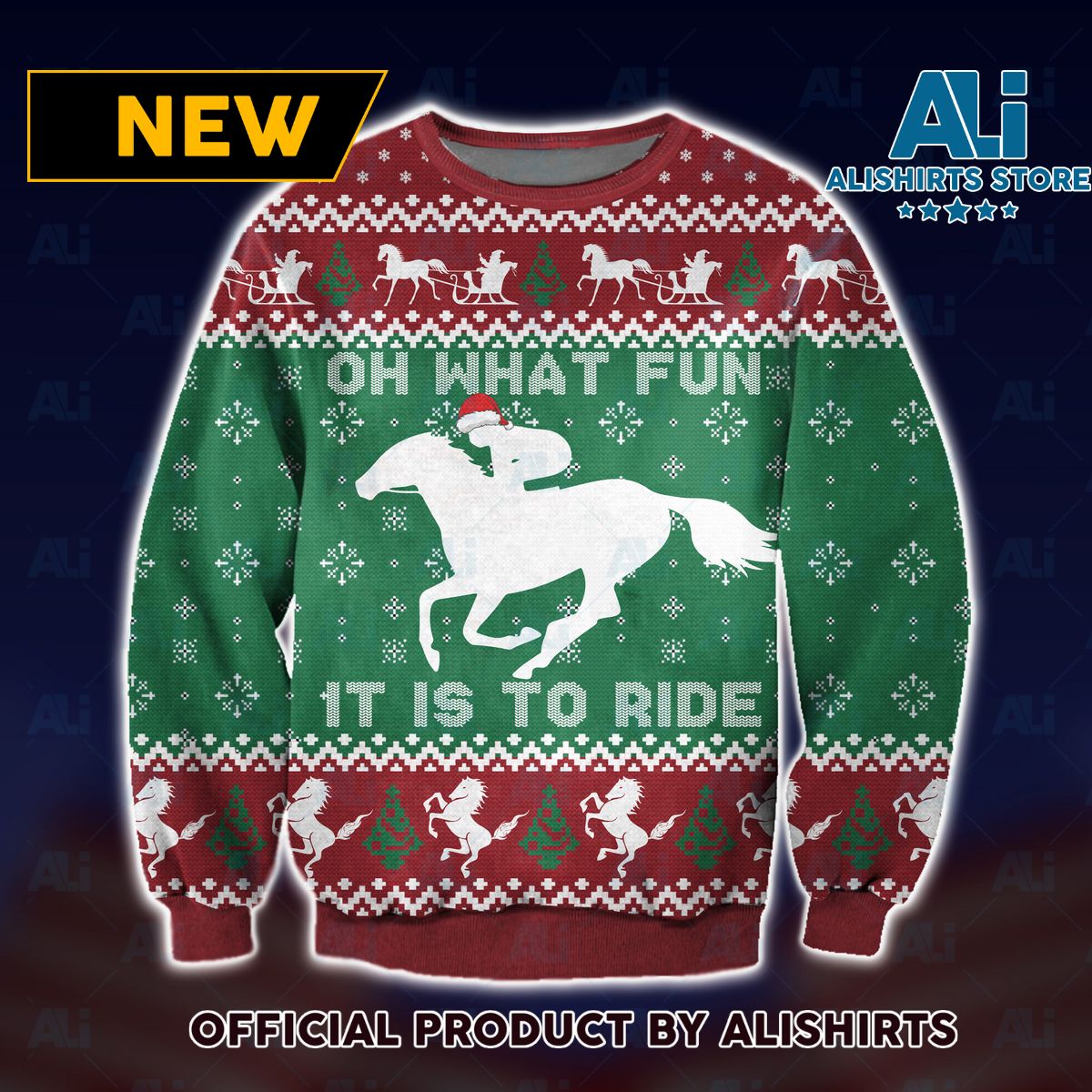 Oh What Fun It Is To Ride Ugly Christmas Sweater