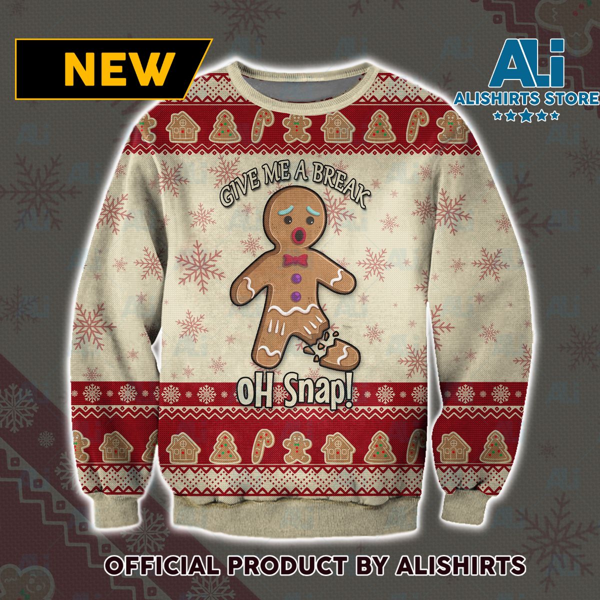 Gingerbread Man Oh Snap! Ugly Christmas Sweater