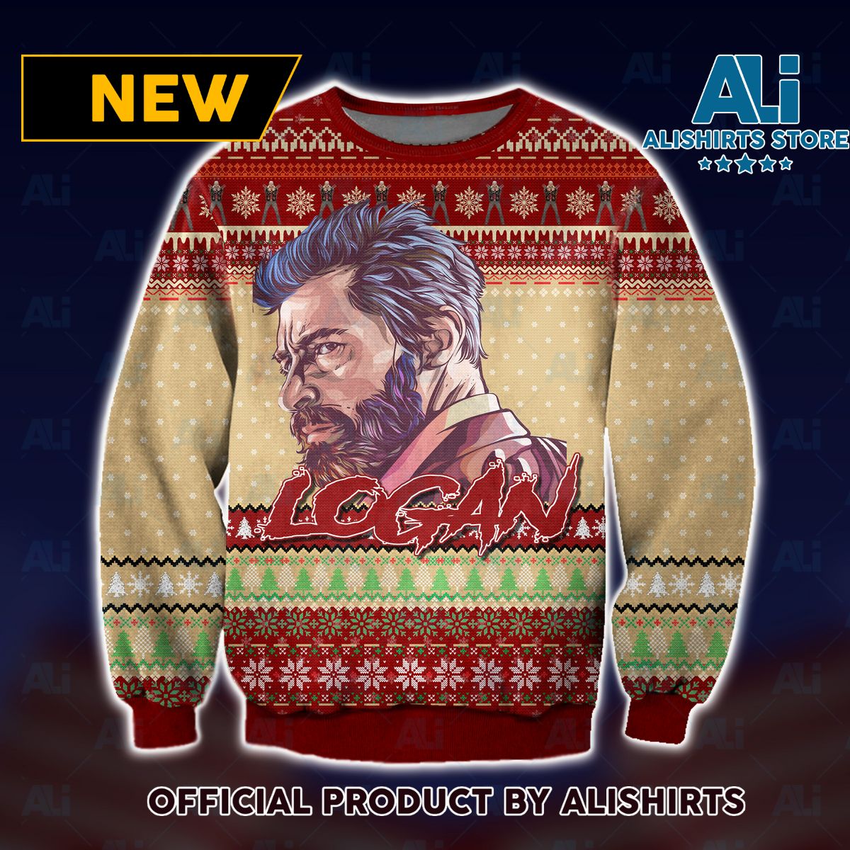 Old Man Logan Ugly Christmas Sweater