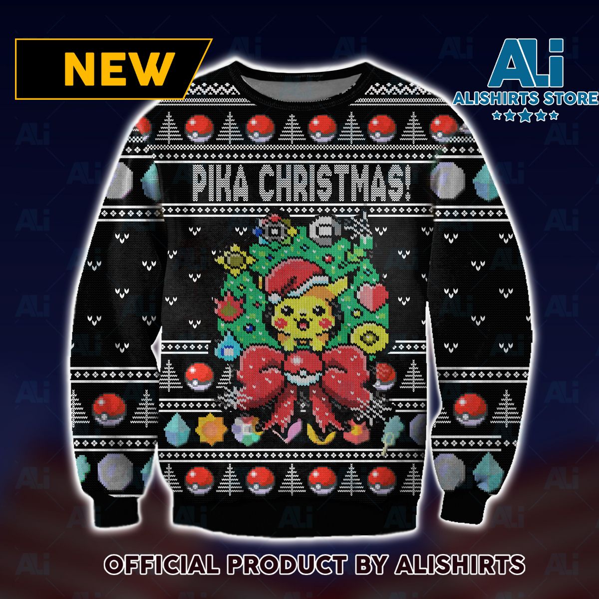 Pikachu Pika Christmas Ugly Christmas Sweater