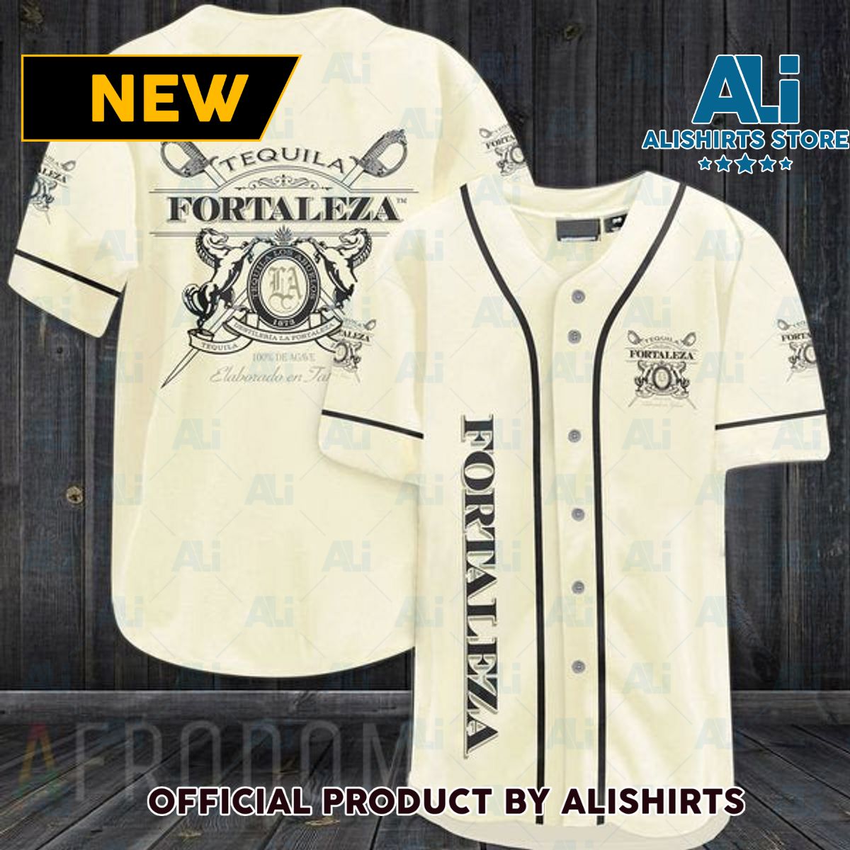 Beige Tequila Fortaleza Baseball Jersey