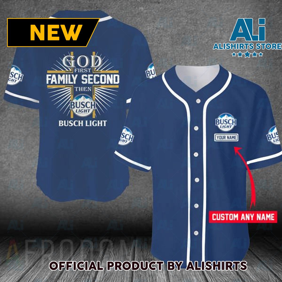 Personalized Easter Sunday Busch Light Baseball Jersey