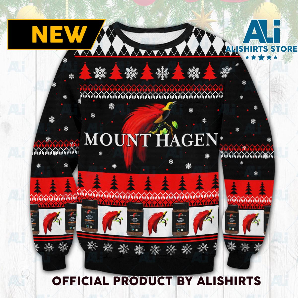 Mount Hagen Coffee Ugly Christmas Sweater