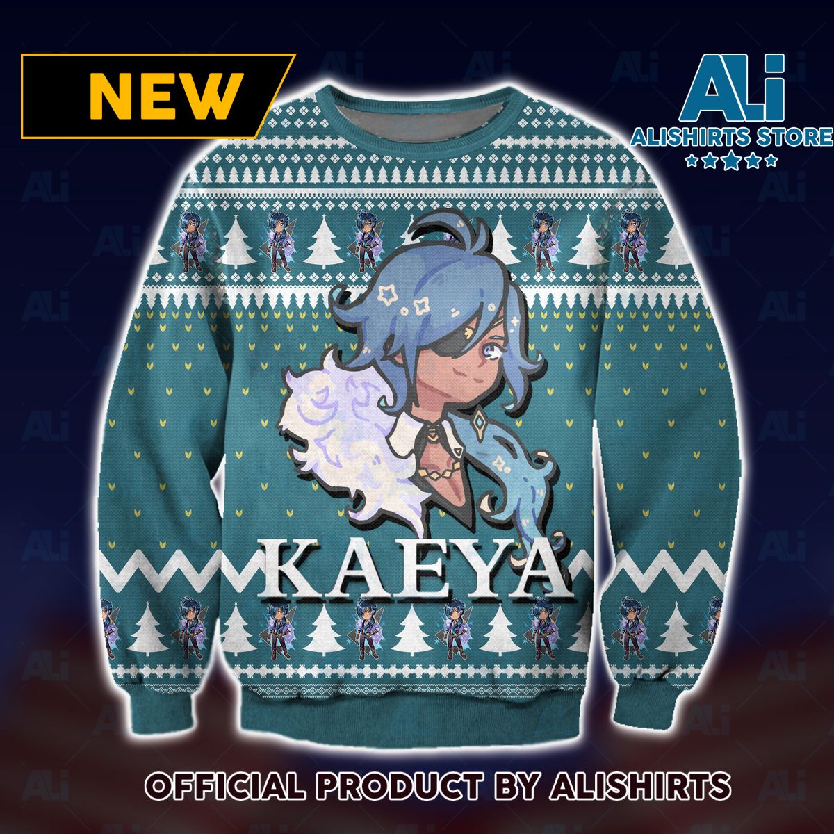 Kaeya Genshin Impact Ugly Christmas Sweater