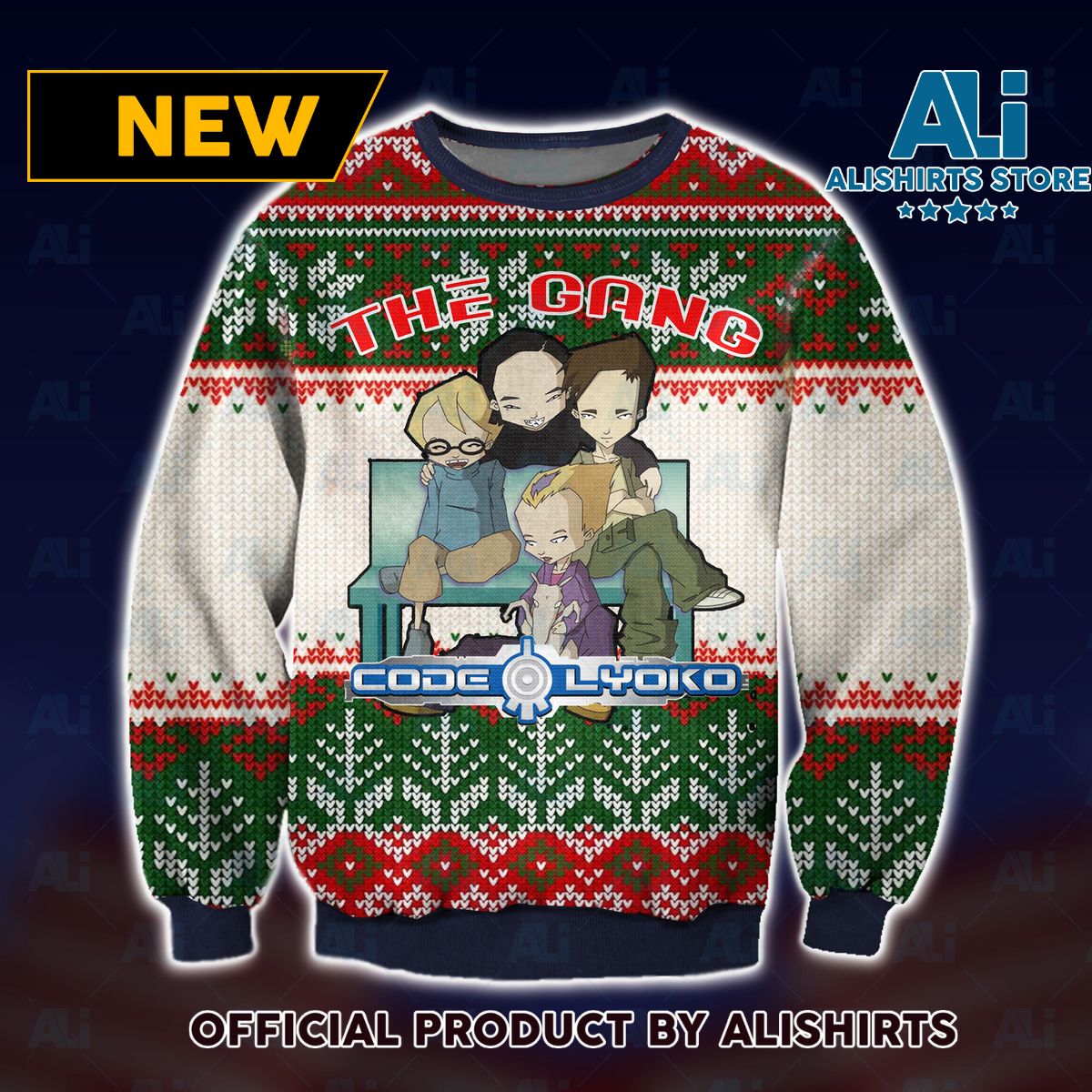 Code Lyoko The Gang Ugly Christmas Sweater