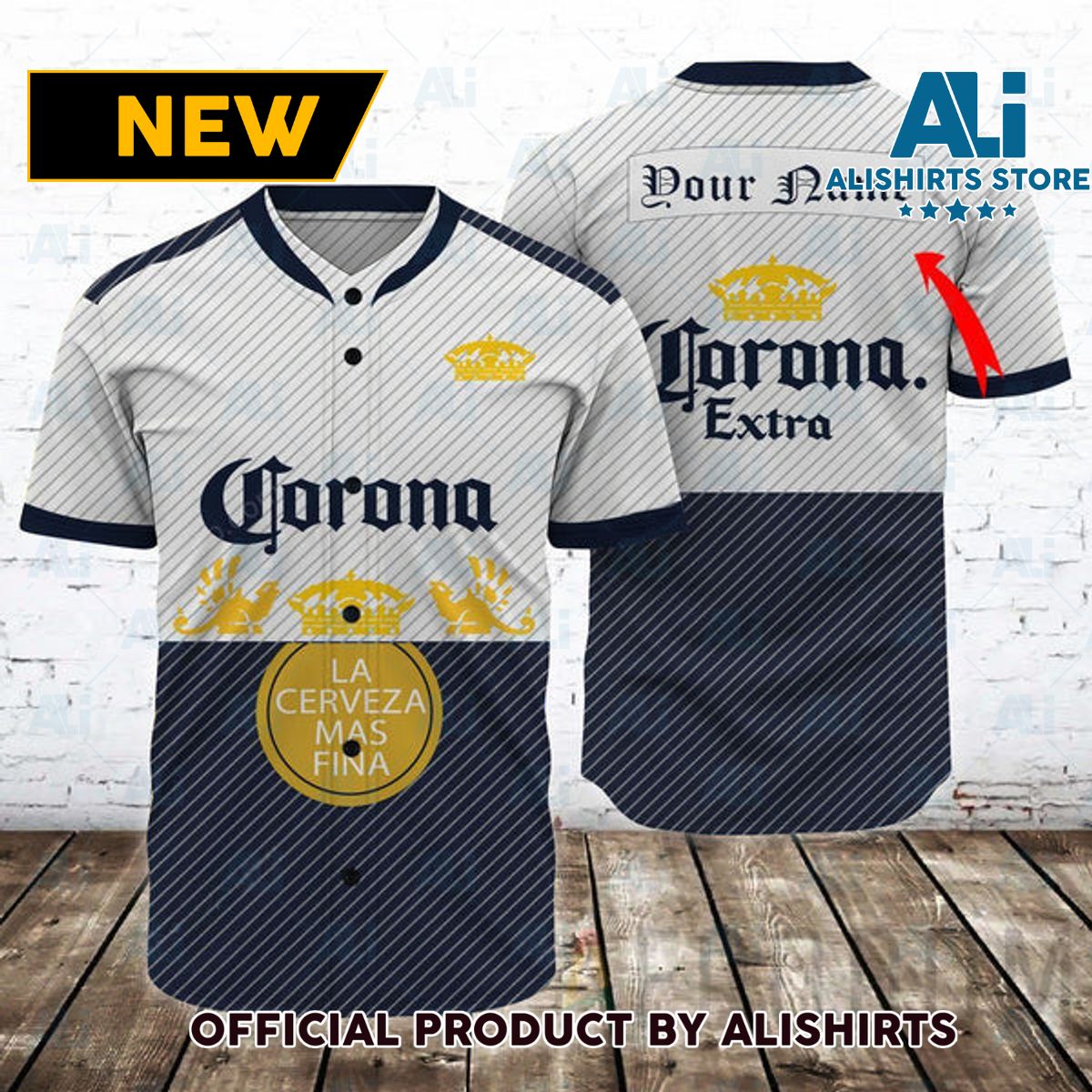 Personalized Basic Corona Beer Baseball Jersey