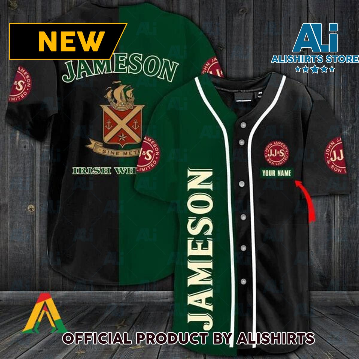 Personalized Multicolor Jameson Whiskey Jersey Shirt