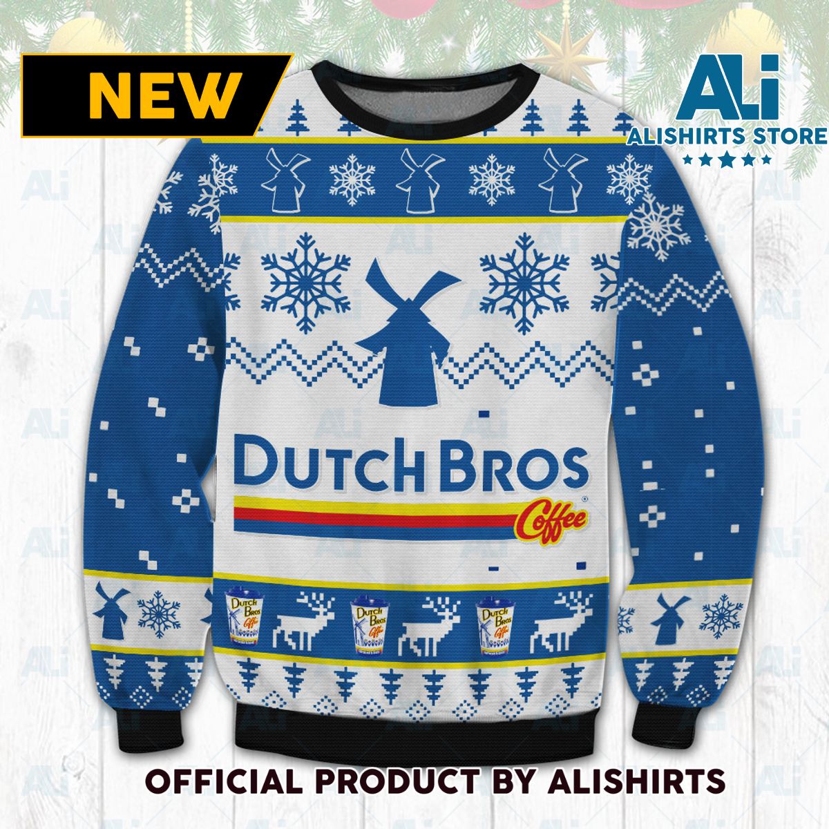 Dutch Bros Ugly Christmas Sweater