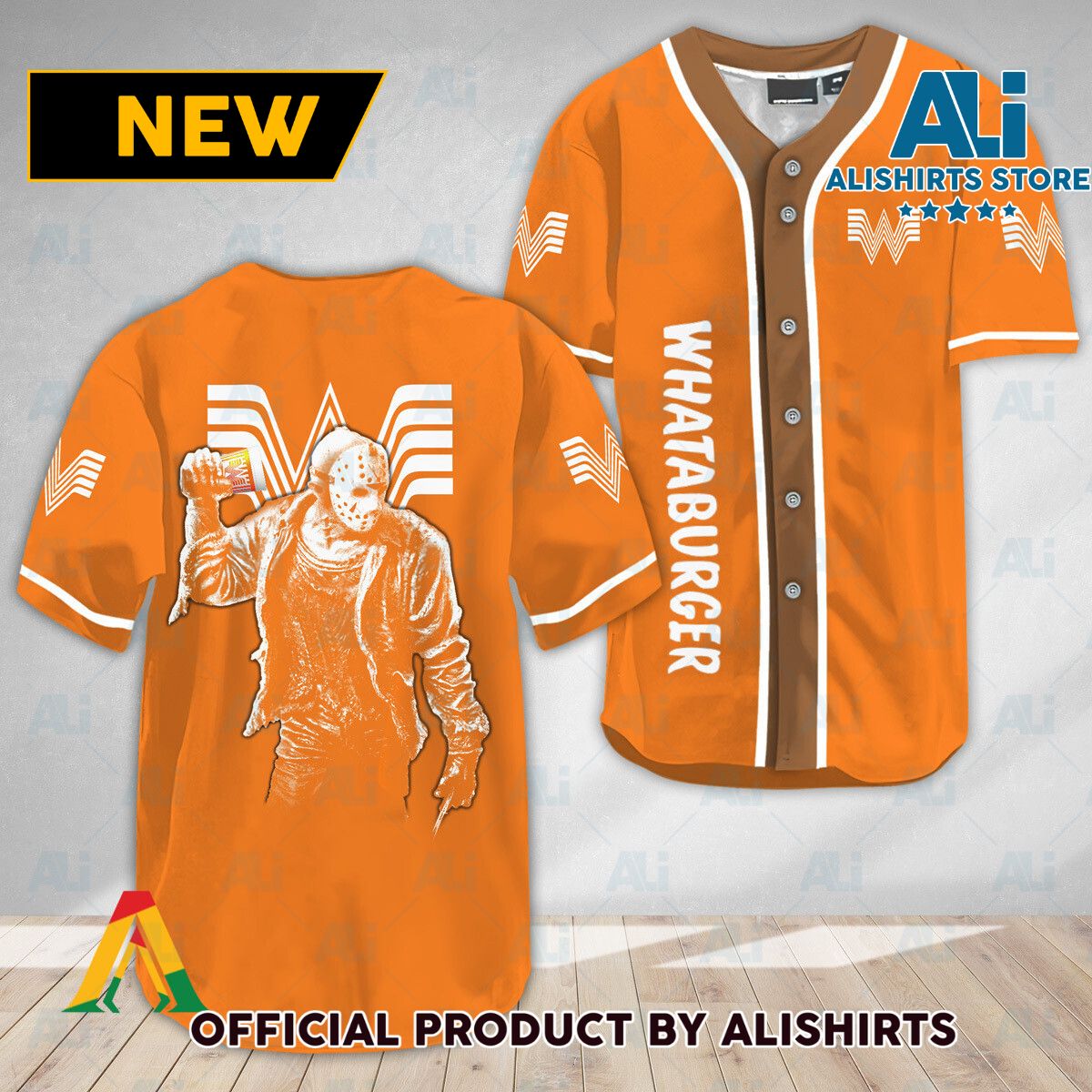 Horror Jason Voorhees Whataburger Jersey Shirt