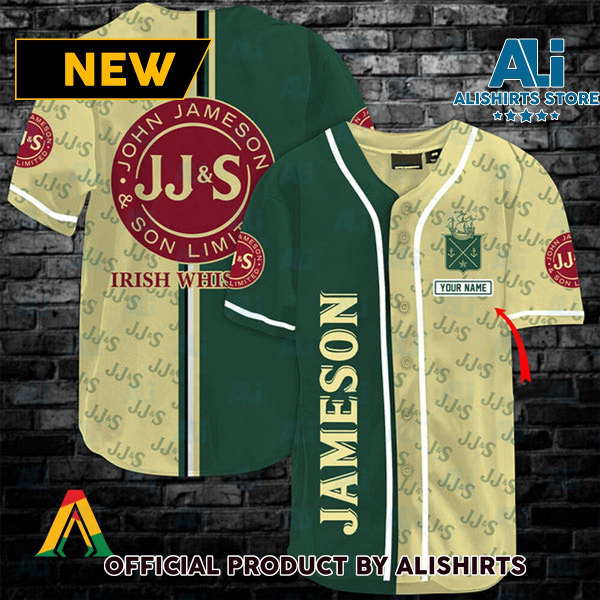 Personalized John Jameson Irish Whiskey Jersey Shirt