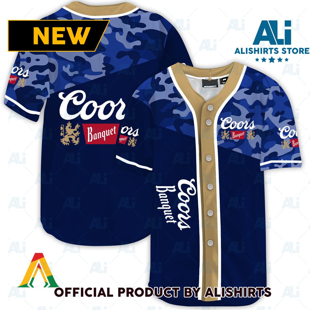 Classic Camouflage Coors Banquet Baseball Jersey