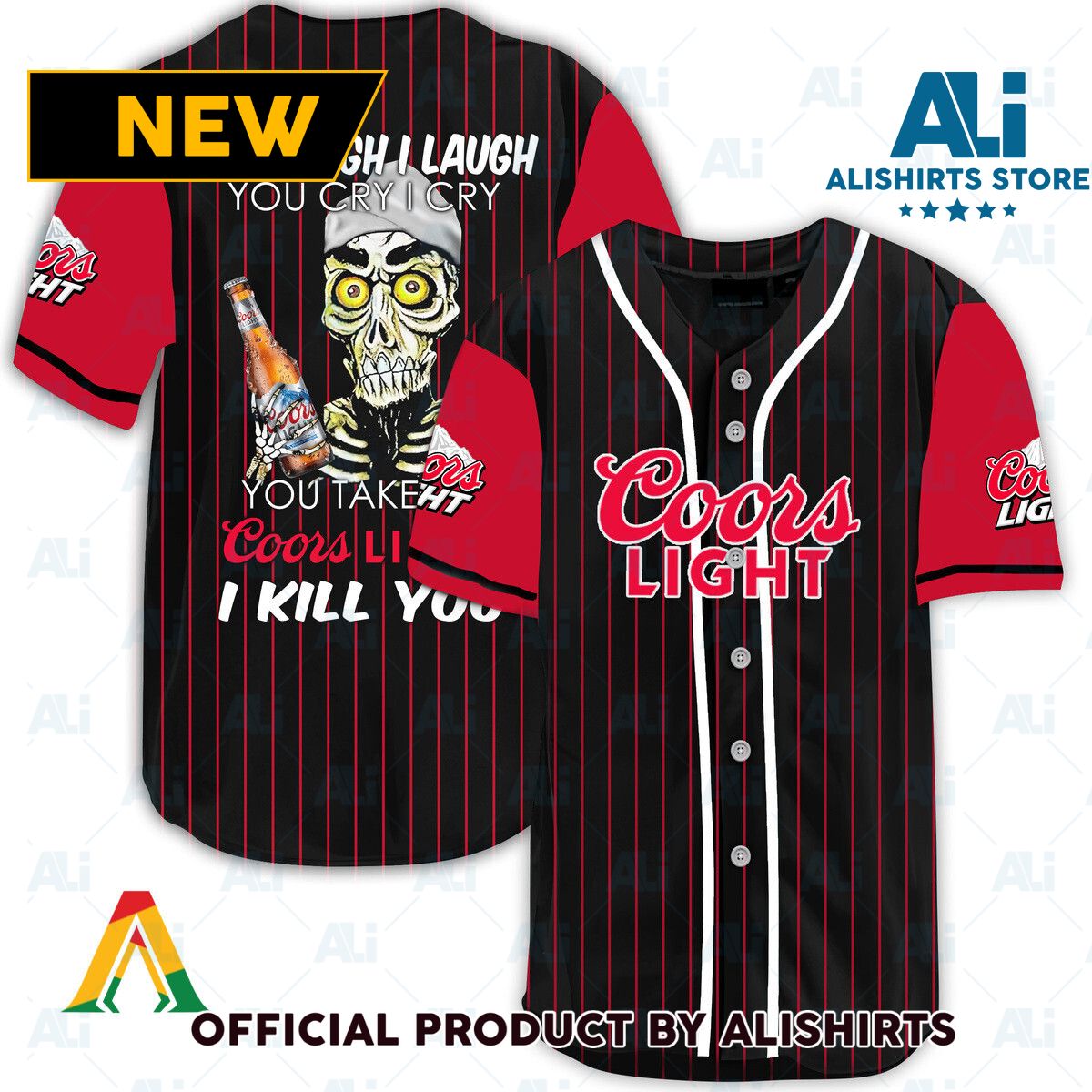 Laugh Cry Take My Coors Light I Kill You Baseball Jersey