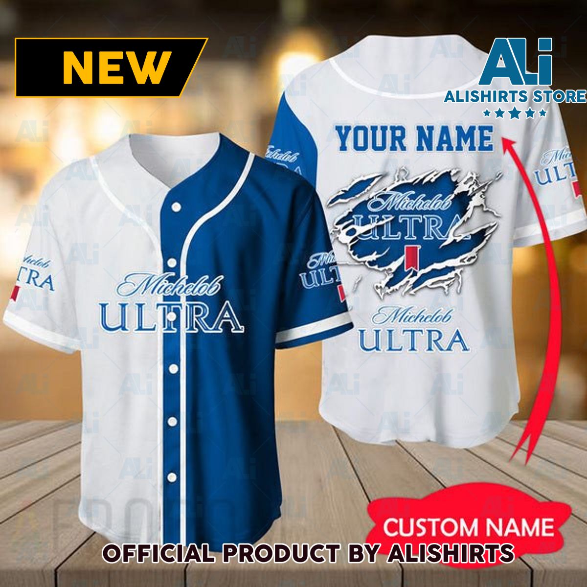 Personalized Basic Michelob Ultra Baseball Jersey