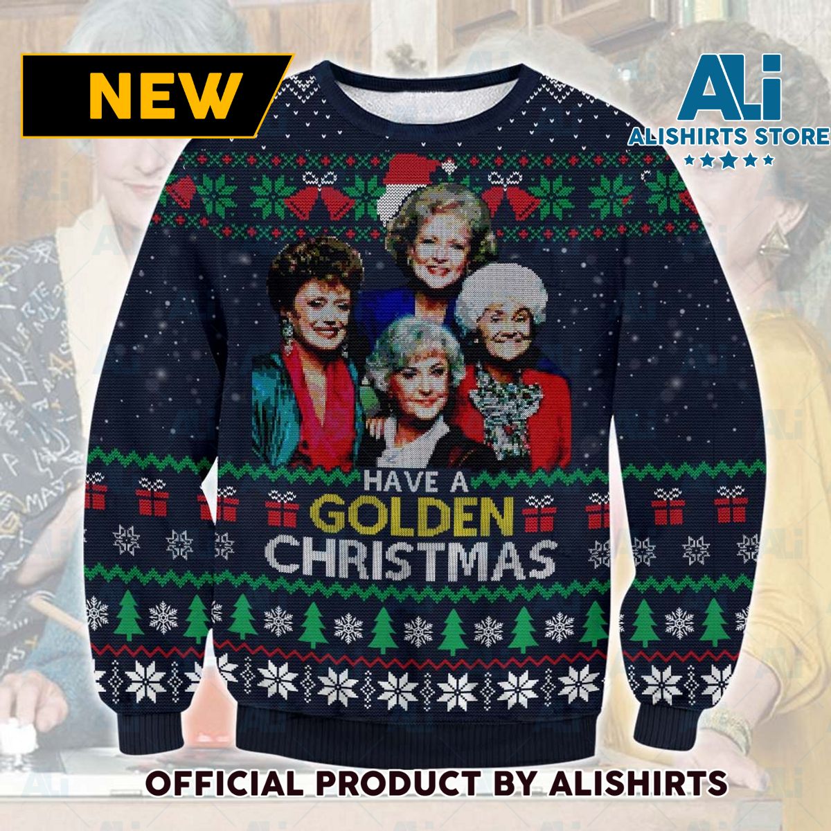 Golden Christmas Ugly Christmas Sweater