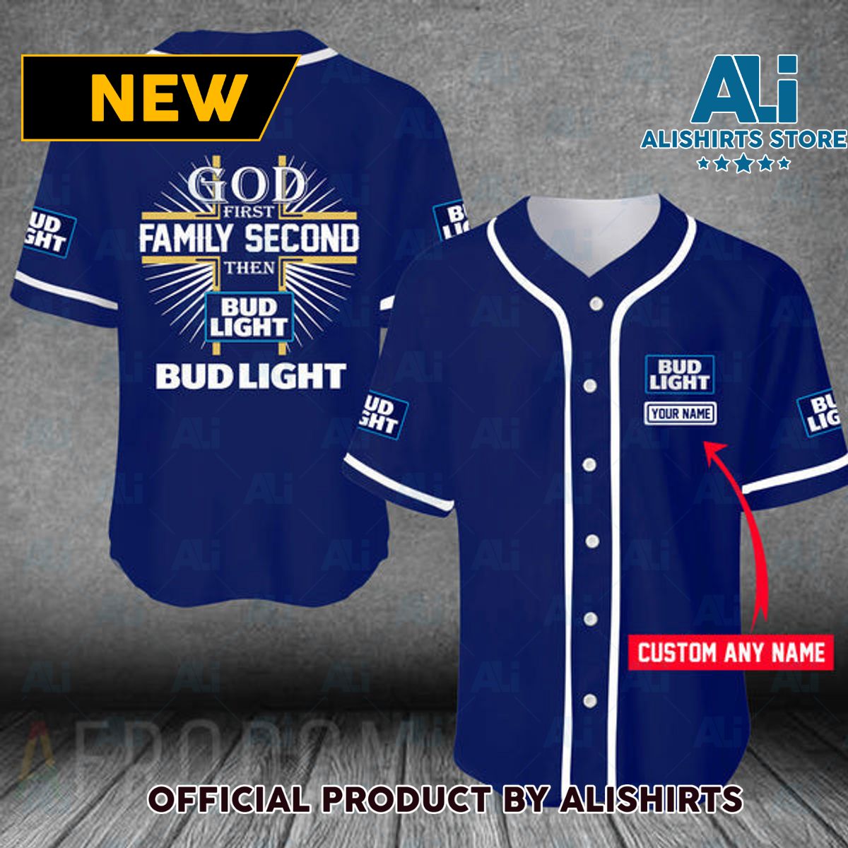 Personalized Easter Sunday Bud Light Baseball Jersey