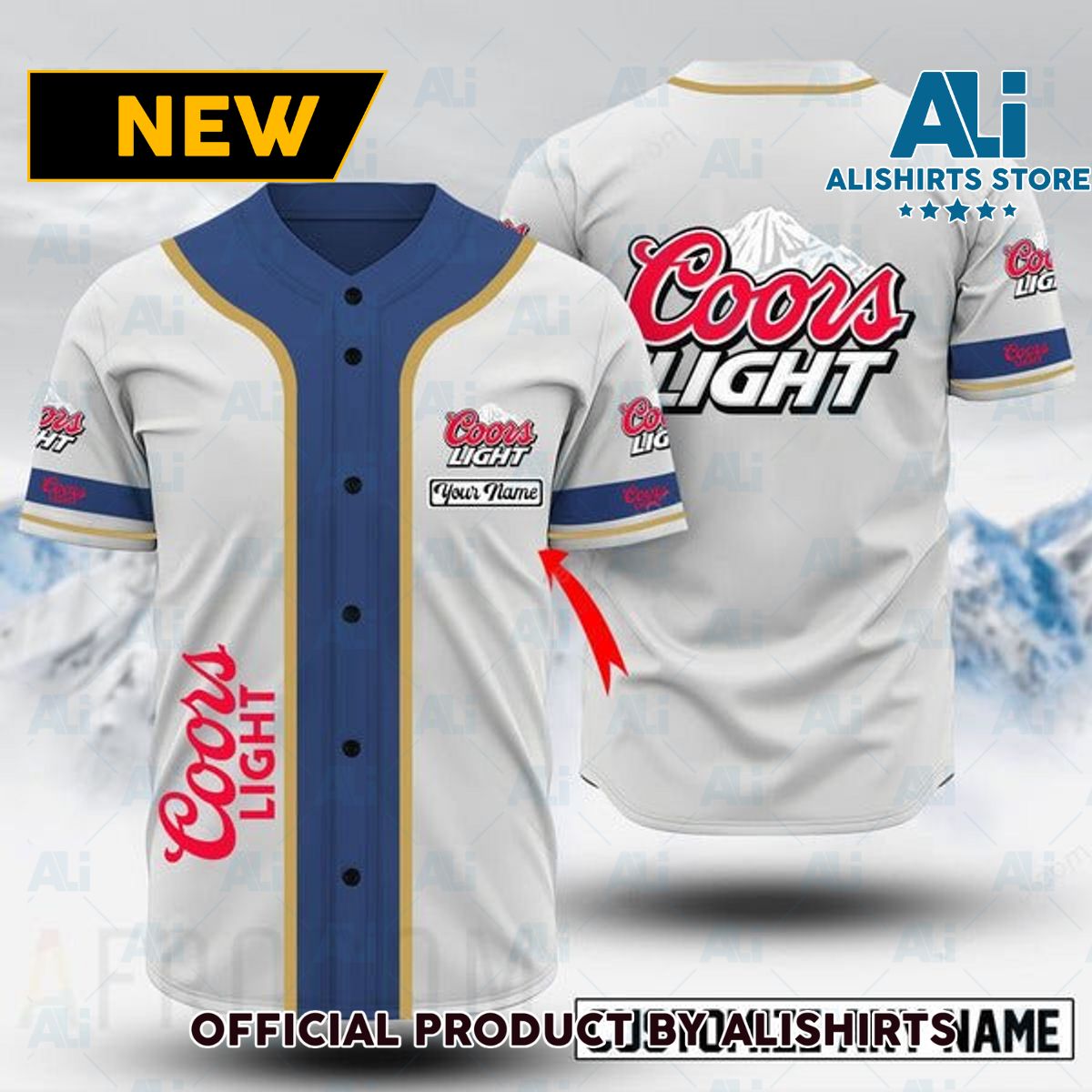 Personalized Multicolor Coors Light Baseball Jersey