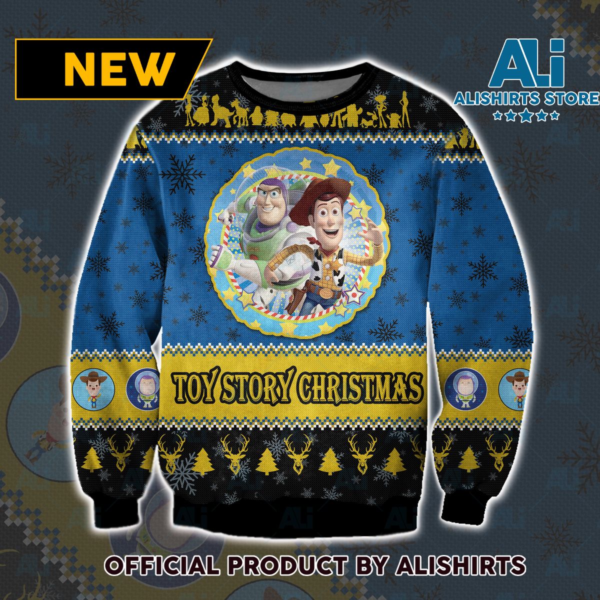 Woody and Buzz Toy Story Ugly Christmas Sweater