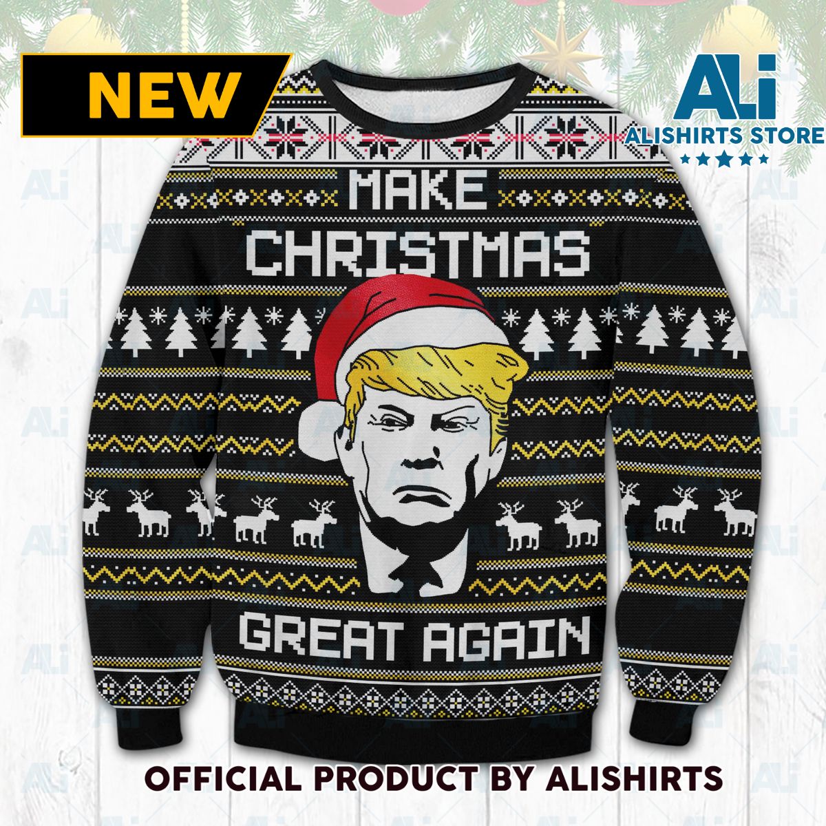 Make Christmas Great Again Funny Ugly Christmas Sweater