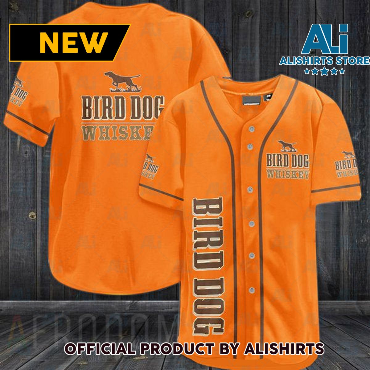 Orange Bird Dog Baseball Jersey