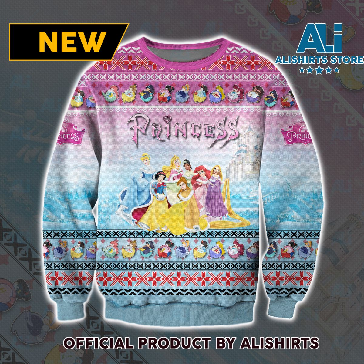 Disney Princesses Ugly Christmas Sweater