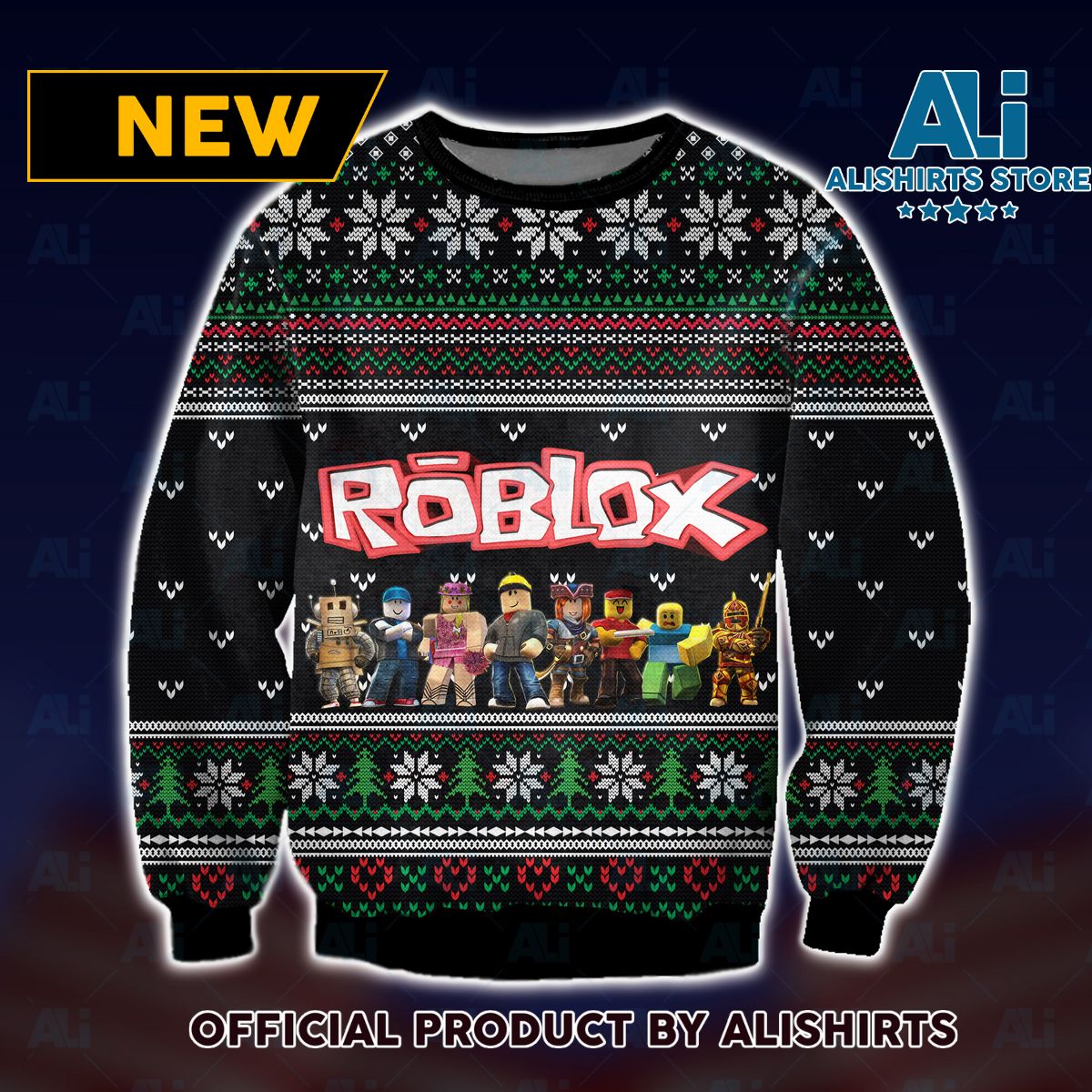 Roblox Characters Ugly Christmas Sweater