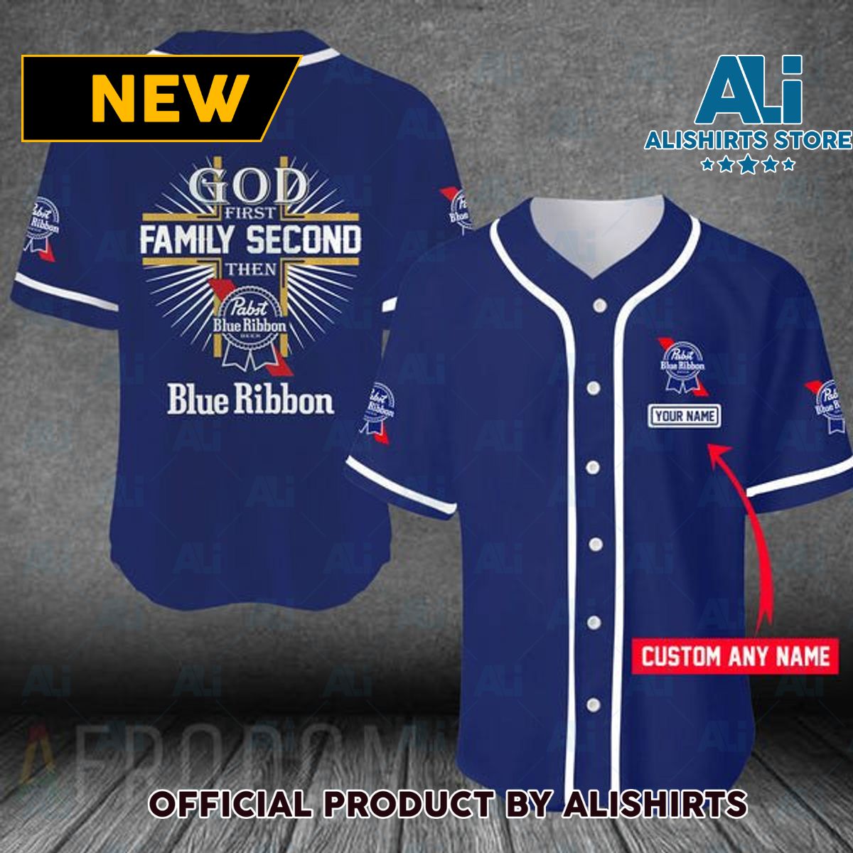 Personalized Easter Sunday Pabst Blue Ribbon Baseball Jersey