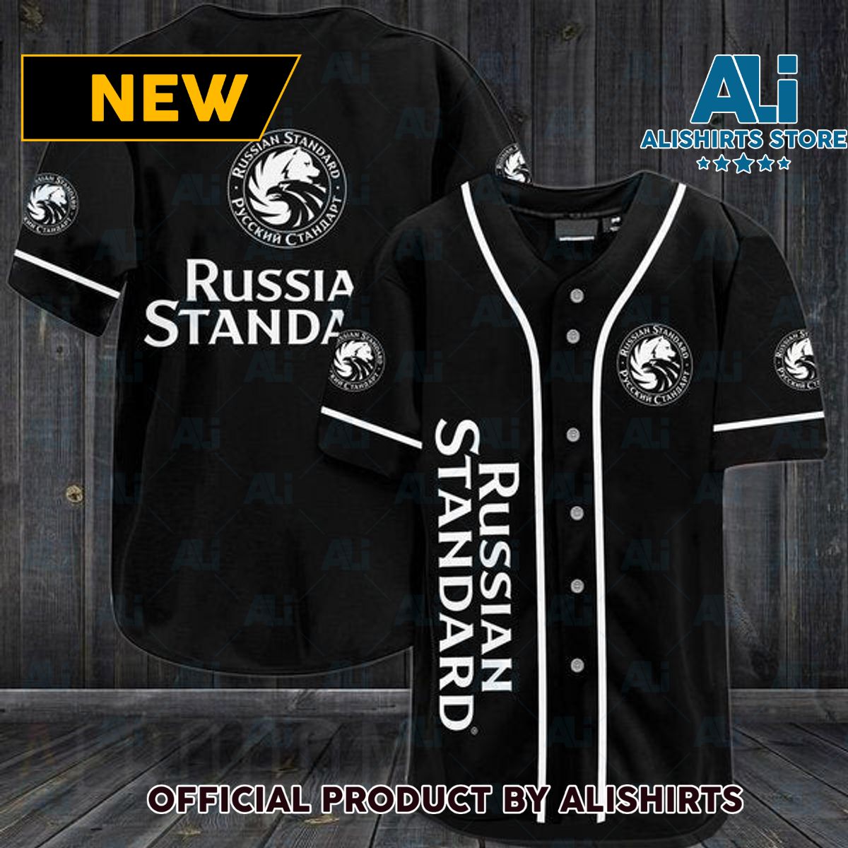 Black Russian Standard Vodka Baseball Jersey