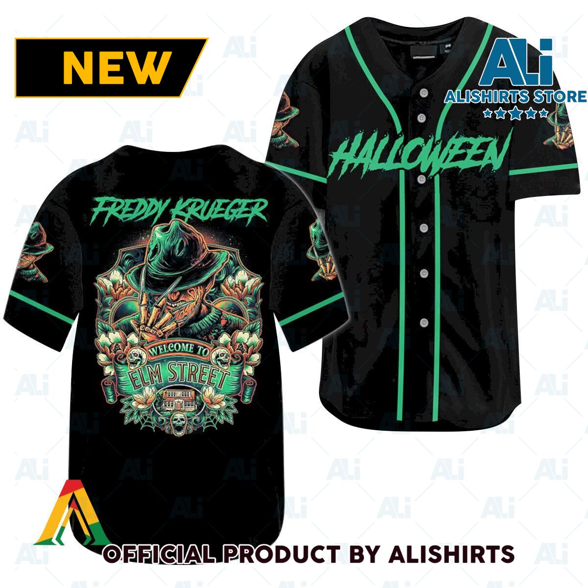 Freddy Krueger Welcome to Elm Street Baseball Jersey