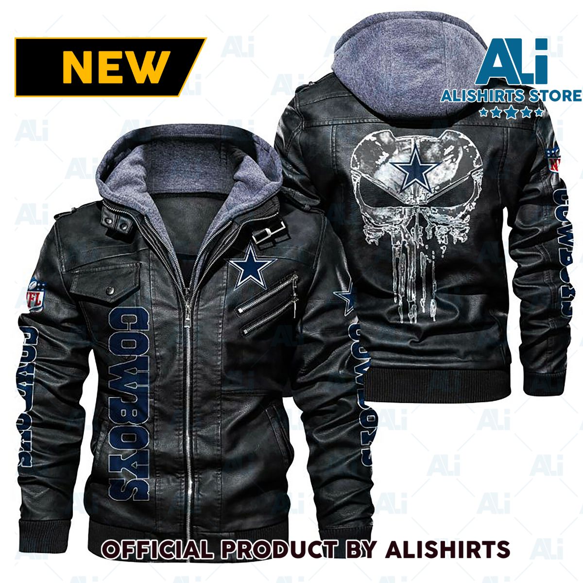 NFL Dallas Cowboys the Punisher Leather Jacket