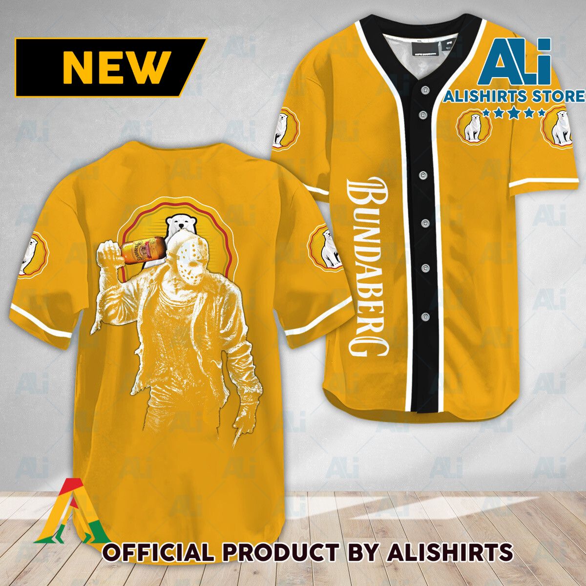 Horror Jason Voorhees Bundaberg Rum Baseball Jersey