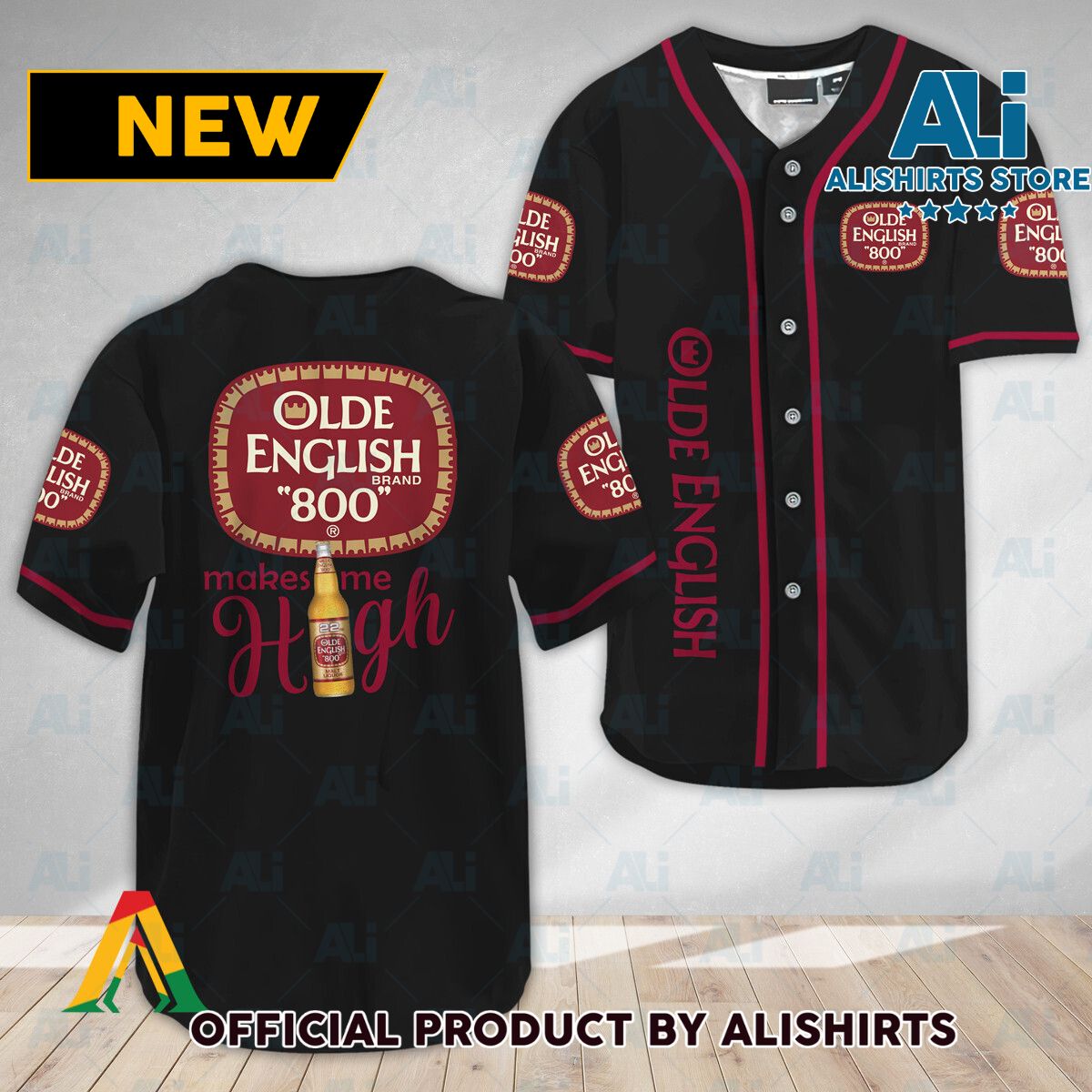 Olde English 800 Beer Make Me High Baseball Jersey