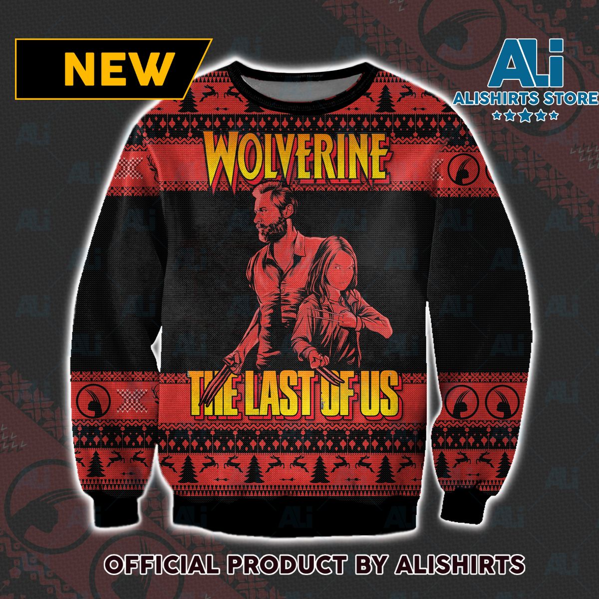 Logan and Laura The Last of Us Ugly Christmas Sweater